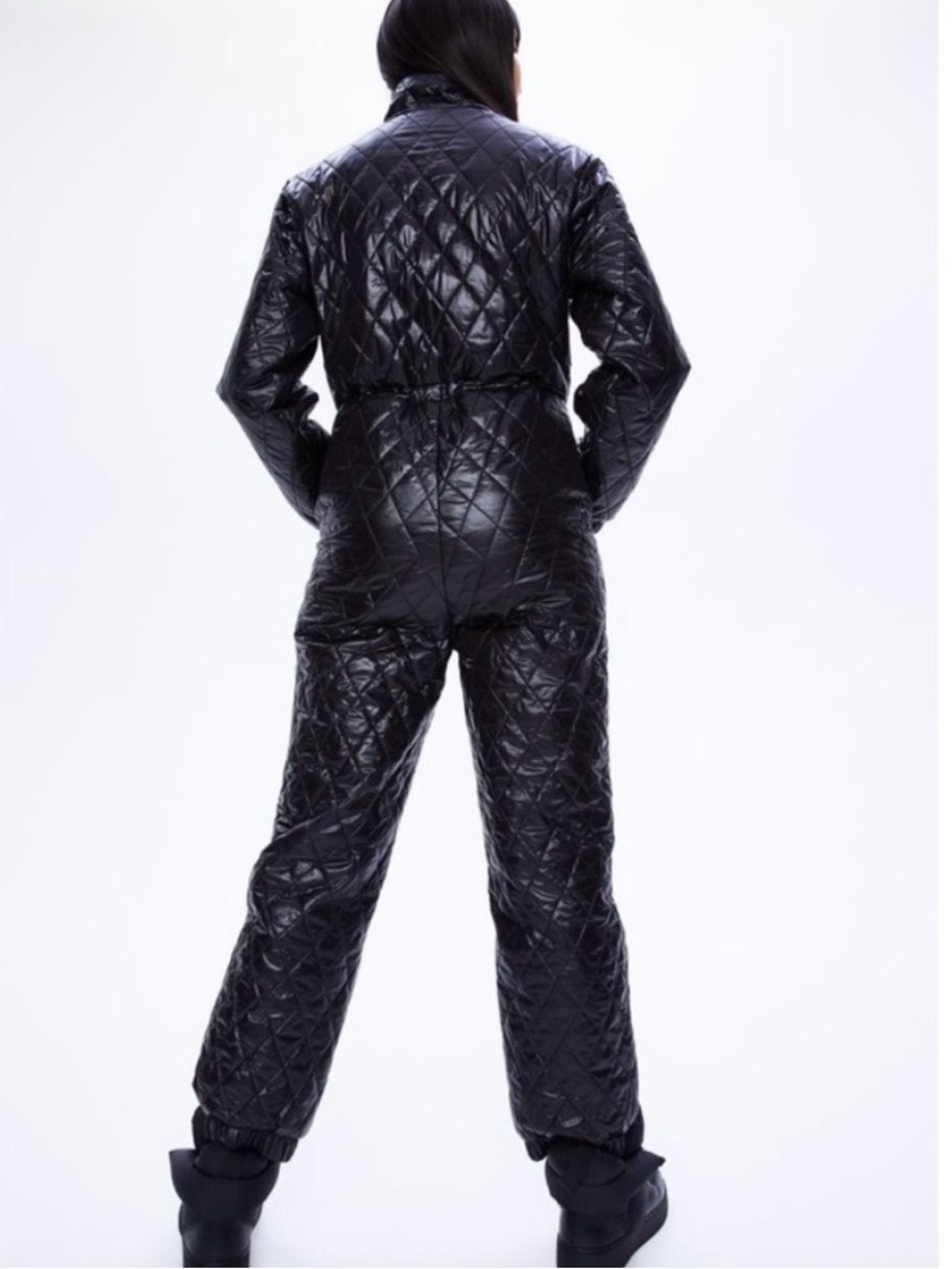 H&M Water-Repellent Quilted Snow Suit Black NEW - Picture 2 of 13